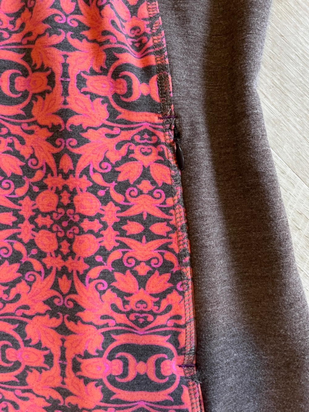 Title Nine Coral and Brown Paneled Jersey Knit Dress - Picture 4 of 9